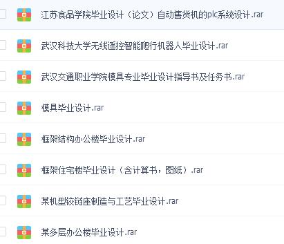 推荐！大学毕业设计资料大全免费下载