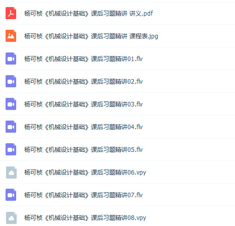机械设计学习资料免费下载(已修复)