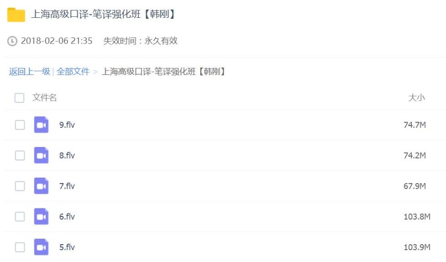 上海高级口译-笔译强化班【韩刚】——i塔尖免费下载