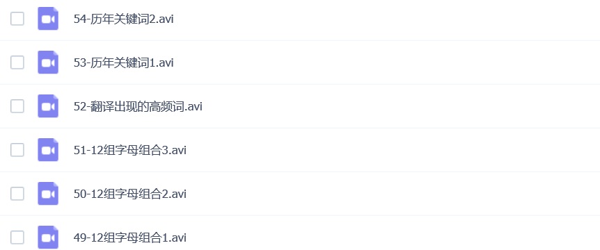 英语专八8000词汇班视频下载