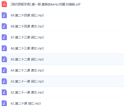 现代西班牙语_第一册_MP3