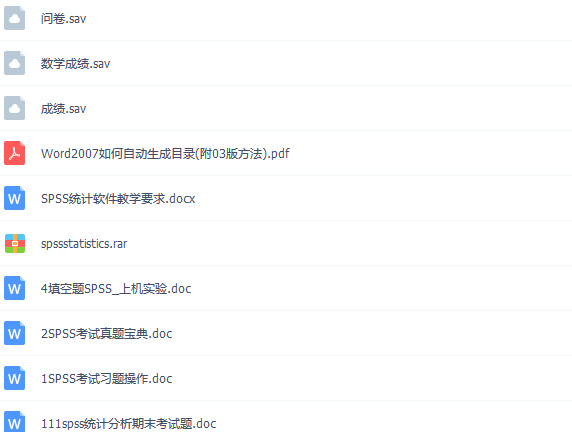 spss期末复习题相关