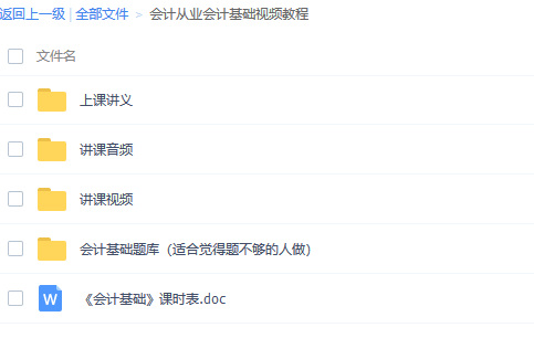 会计从业会计基础视频教程